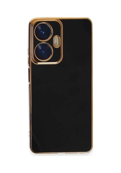 Realme C55 Kılıf Volet Silikon - Siyah 0.2M-Çok Renkli