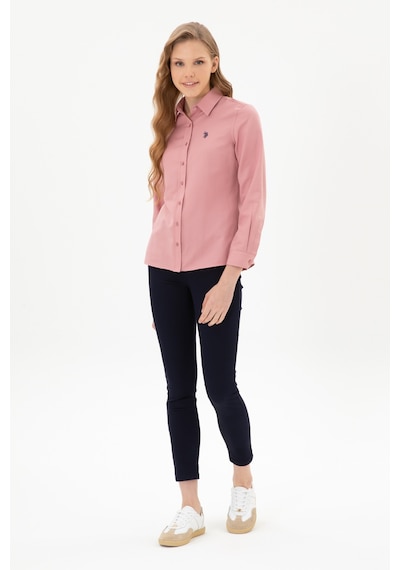 U.S. Polo Assn. Kadın Orkide Uzun Kollu Basic Gömlek 50316711-VR221 U.S. Polo Assn. Kadın Orkide Uzun Kollu Basic Gömlek 50316711-VR221