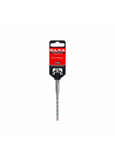 Sara S462 Sds Plus Matkap Ucu 7 X 110 Mm, 2 Kesicili Tungsten Karbür Uçlu