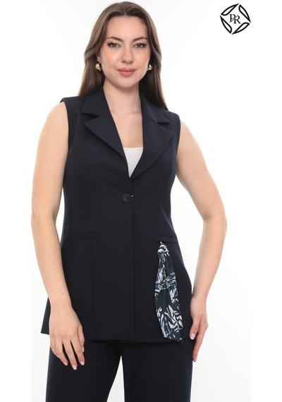 Prenses Kadın Rahat Kesim Astarlı Kolsuz Blazer Ceket Pantolon Takım Elbise Siyah Lacivert Prenses Kadın Rahat Kesim Astarlı Kolsuz Blazer Ceket Pantolon Takım Elbise Siyah Lacivert