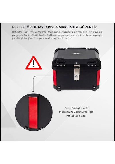 Rexx 45 Litre Abs Motosiklet Arka Çanta - 03-renkli Tek Renk