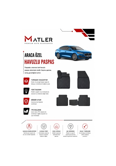 Ford Focus 2025 Model 4d Ekstra Havuzlu Paspas