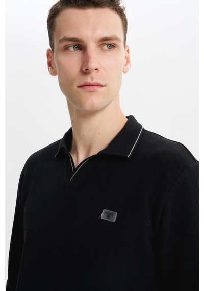 AR-MA Arma Erkek Regular Fit Polo Yaka Sweatshirt Karbon Fırçalı Selanik, %65 Pamuk %35 Polyester, Düğmesiz Basic K30554698602 Siyah AR-MA Arma Erkek Regular Fit Polo Yaka Sweatshirt Karbon Fırçalı Selanik, %65 Pamuk %35 Polyester, Düğmesiz Basic K30554698602 Siyah