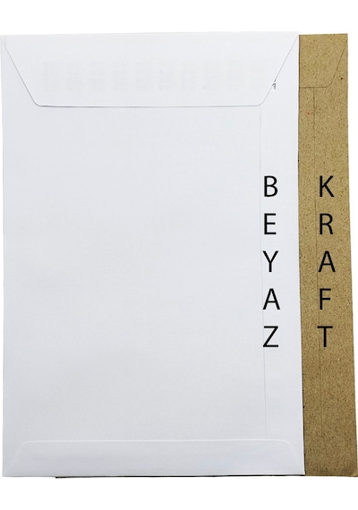 Zarf A5 Boyutunda Beyaz Torba Zarf 17x25 Cm - 50 Adet