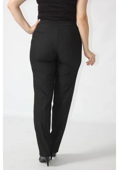 Moda Berray 2555 Gizli Cep Modeline Sahip Büyük Beden Pantolon Siyah Siyah