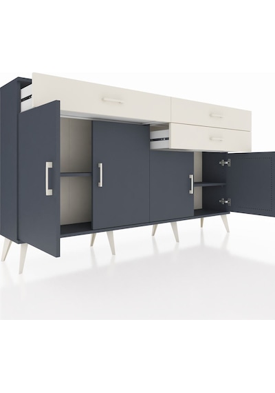 Arges Konsol 2 Raflı 3 Çekmeceli 4 Kapaklı 176x30x99 Antrasit-ant Antrasit-antrasit/aytaşı Arges Konsol 2 Raflı 3 Çekmeceli 4 Kapaklı 176x30x99 Antrasit-ant Antrasit-antrasit/aytaşı