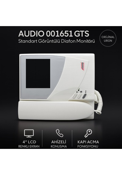 Audıo 001651 Gts Standart Görüntülü Diafon Monitörü 4 Ahizeli Video Interkom - İlave Daire Monitörü
