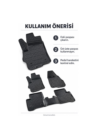 Citroen C5 Iı 2008 Çapraz Desen 3d Havuzlu Oto Paspas Seti