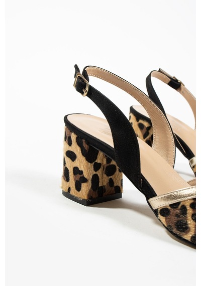 Duxal Shoes Beauty Kadın Topuklu Ayakkabı Leopar