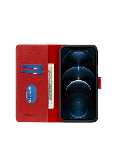 Apple Uyumlu iPhone 12 / 12 Pro Kilif Kroko Desen Kapakli Cüzdanli 514448567