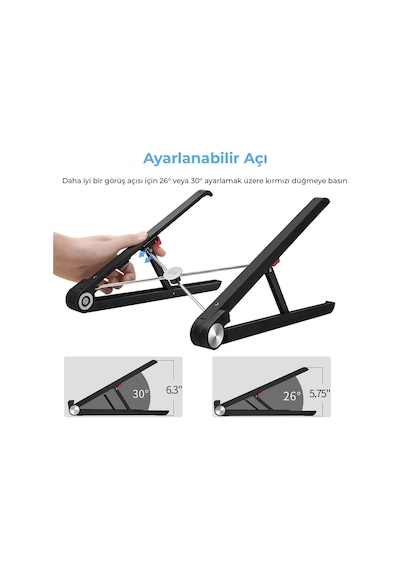 Bix X1 Laptop Sehpası, Katlanabilir, Tablet Sehpası, Alüminyum Alaşım, Sınıf Çalışması, Sku: Smg8690010085993 Diğer
