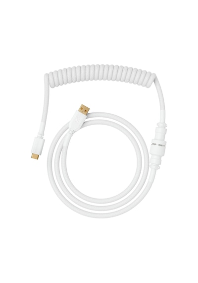 Sarmal Klavye Kablosu Mekanik Oyun Klavyesi Için El Yapımı Örgülü Sarmal Usb-c Kablosu Özel Klavye Kablosu Beyaz