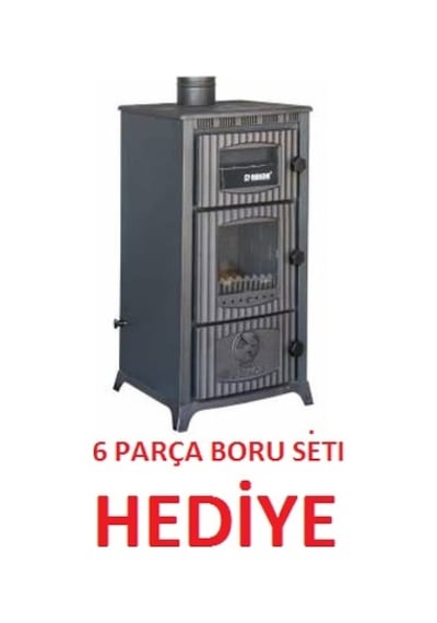 Rekor Lima Tuğlalı Döküm Şömine Kuzine Fırınlı Camlı Uyuyan Soba Döküm