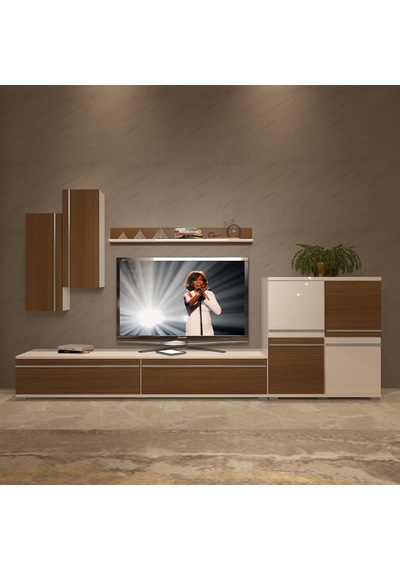 Decoraktiv Eko 6 Mdf Std Tv Ünitesi Tv Sehpası Beyaz - Ceviz