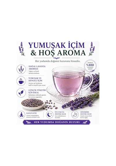 Lavande Lavanta Çiftliği Lavanta Tomurcuk Çayı Yeni Sezon 2025 70 G