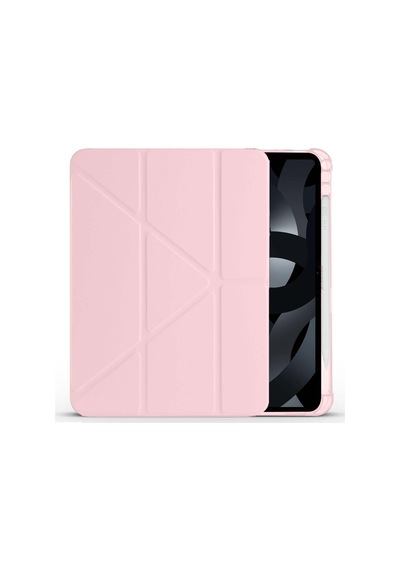 Apple Uyumlu iPad Air 10 9'' 2022 2020 Üçgen Katlanabilir Kalem Şarj Bölmeli Standlı Kılıf Kapaklı