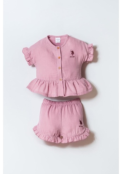 U.S. Polo Assn. U.s. Polo Assn Kız Bebek 2'li Takım Lila-2520