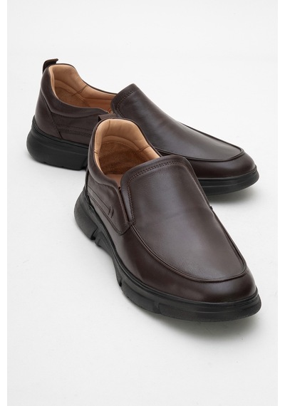Dericlub Erkek Kalın Taban Bağcıksız Comfort Ayakkabı Gerçek Deri Cr 2676 Kahverengi Kahve Dericlub Erkek Kalın Taban Bağcıksız Comfort Ayakkabı Gerçek Deri Cr 2676 Kahverengi Kahve