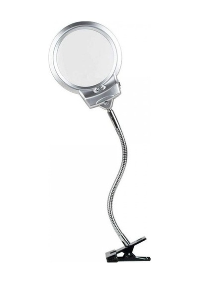2.5x130 Mm 5x24 Mm Led Aydınlatmalı Büyüteç,masa Üstü Metal Hortu