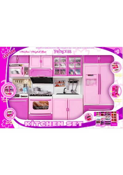 4 Lü Mutfak Seti Kitchen Set Kız Oyuncak 4 Ünite