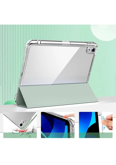 Apple Uyumlu iPad, Air 11 2024 Kılıf Magnetik Ayrılabilen Kalem Bölmeli Airbagli Redclick Tablet Kılıfı