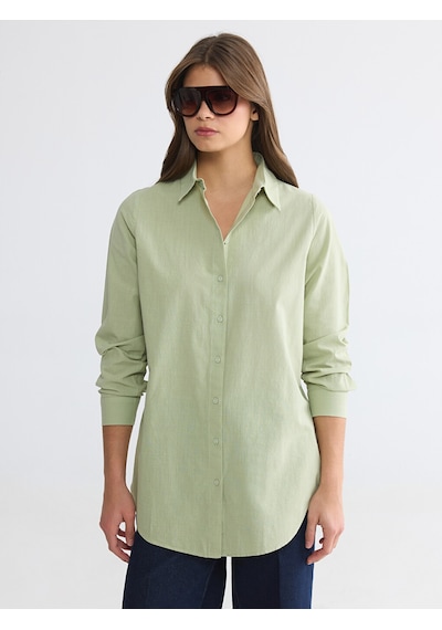 Lcw Everyday Yeşil Regular Fit Kadın Gömlek Tunik