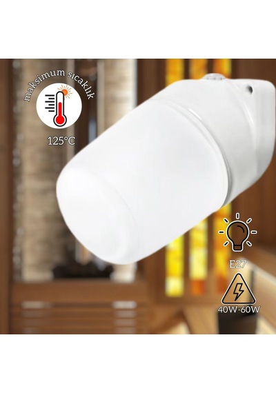 Banyo Ve Sauna İçin Lamba, Beyaz E27