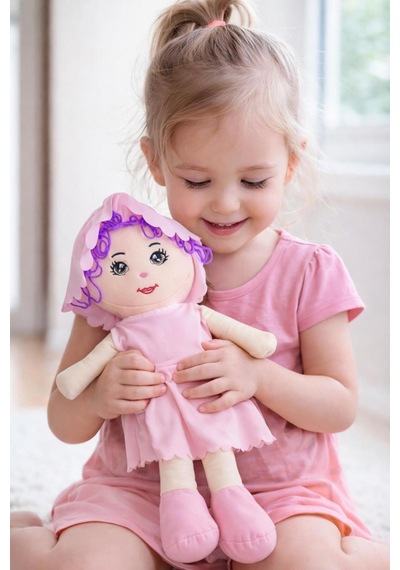 Oyuncak Bez Bebek Özel Yapım Premium Toz Pembe 60 Cm Pembe