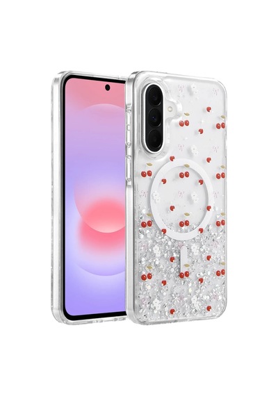 Magicool Onegif Samsung Galaxy Uyumlu A56 Misk Simli Magsafe Kapak - Desen 5