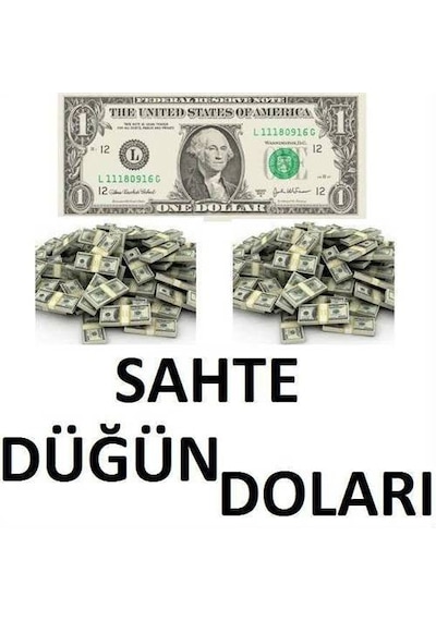 10 Deste 100 Adetlik 1 Dolar Geçersiz Sahte Düğün Para Nişan