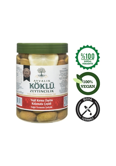 Ayvalık Köklü Zeytincilik Yeşil Kalamata Zeytin 1000 Cc