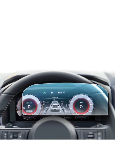 Nissan Qashqai 12.3 İnç Dijital Gösterge Ekran Koruyucu Nano 9H Nano Ekran Koruyucu