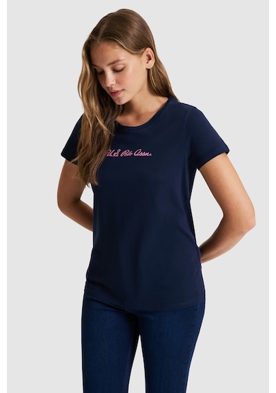 U.s. Polo Assn. Kadın Lacivert Tişört Basic 50323450-vr033 U.s. Polo Assn. Kadın Lacivert Tişört Basic 50323450-vr033