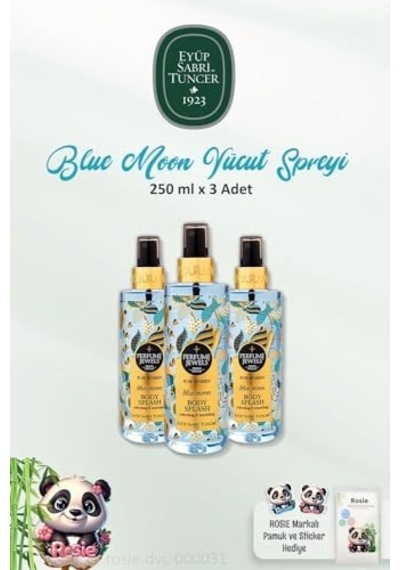 3 Adet Vücut Spreyi Blue 250 Ml Ve Rosıe Pamuk 60'lı