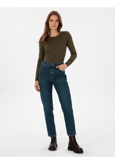 Pierre Cardin Kadın Koyu İndigo Pantolon Jean 50308396-vr089 Koyu İndigo