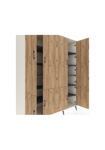 Kronos Gardrop 10 Raflı 8 Kapaklı 176x59x221 Aytaşı-çam/antrasit Çam/antrasit Kronos Gardrop 10 Raflı 8 Kapaklı 176x59x221 Aytaşı-çam/antrasit Çam/antrasit