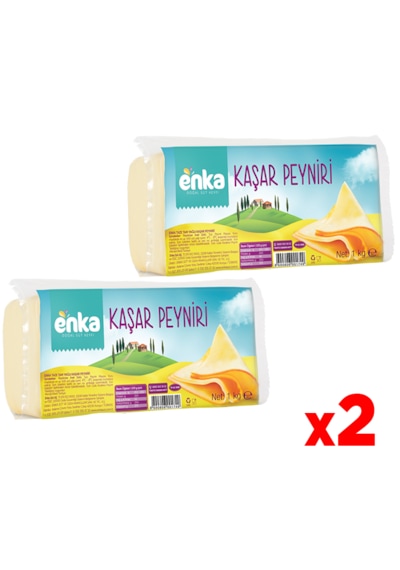 Enka Süt Kaşar Peyniri Tam Yağlı - 2'li - 1 Kg