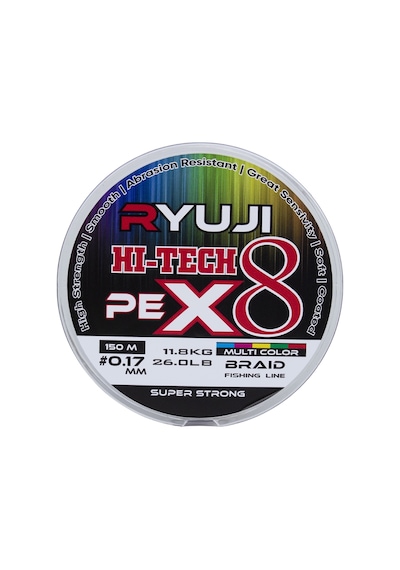 Ryuji Hı-tech Pe 8b Multicolor 150m İp Misina 0,10mm 0,10mm