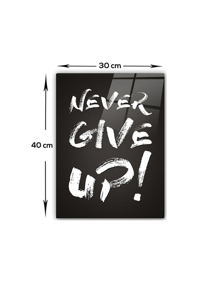 Decorita Cam Tablo | Never Give Up - 4