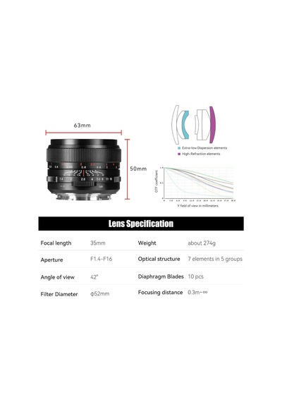 35 Mm F1.4 Mark Ⅲ, Tam Çerçeve Manuel Odaklama Prime Lens Büyük Diyafram Canon Rf Montaj Kameraları Eos R Rp R5 R6 İle Uyumlu Çok Renkli 35 Mm F1.4 Mark Ⅲ, Tam Çerçeve Manuel Odaklama Prime Lens Büyük Diyafram Canon Rf Montaj Kameraları Eos R Rp R5 R6 İle Uyumlu Çok Renkli