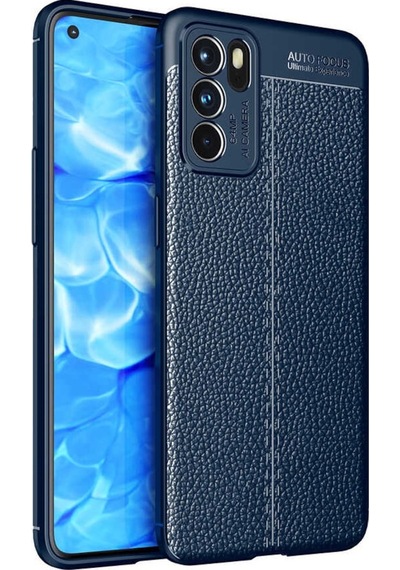 Oppo Reno 6 4G Kılıf Zore Niss Silikon Kapak-Lacivert