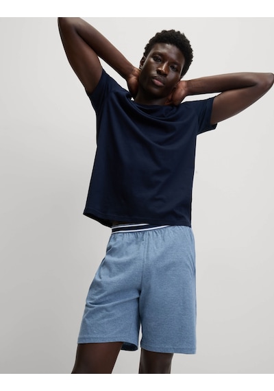 Marks & Spencer Saf Pamuklu 2'li Pijama Altı Seti T07000002 Mavi Mix