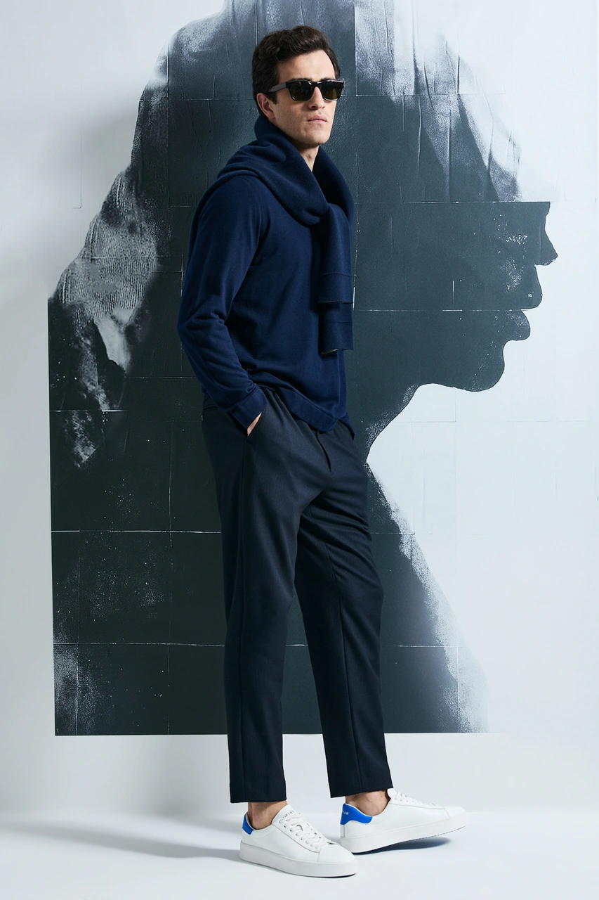 Lufian Maxıma Smart Erkek Chino Pantolon Slim Fit Lacivert Lacivert 112190331100200 Lacivert