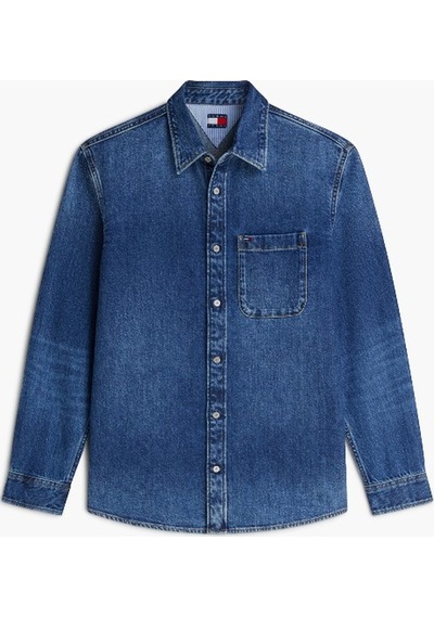 Tommy Hilfiger Regular Denım Shırt Ext Cj8039 Erkek Mavi Gömlek - Dm0dm23390