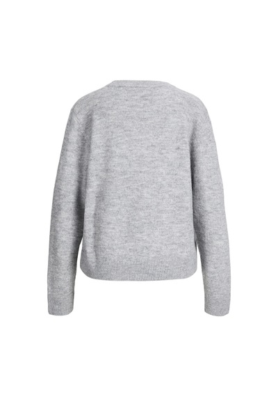 Jack & Jones Kadin Bisiklet Yaka Alpaka Yünlü Kazak - Evi - 12281702 Medium Grey Melange