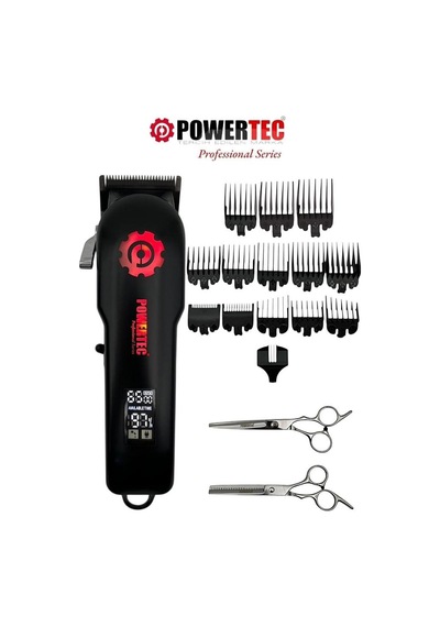 Powertec Tr-2900 Profesyonel Rgb'li Düz Ve Ara Makas Hediyeli 14 Taraklı Tıraş Makinesi