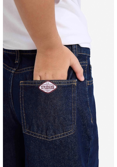 Defacto Erkek Çocuk Barrel Fit Düz Paça Jean Pantolon G4381a826spbe278 Mavi-be278