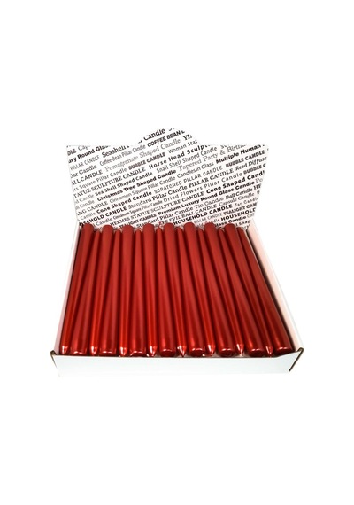 Candle Şamdan Mum Konik 2,5x25cm Metalik Kırmızı 1 Adet