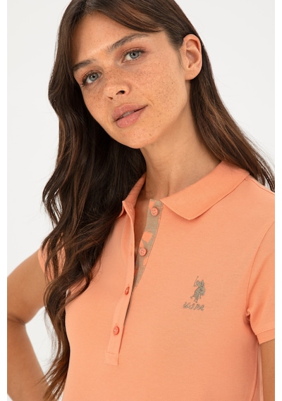 U.S. Polo Assn. Kadın Somon Basic Polo Yaka Tişört 50280060-VR047