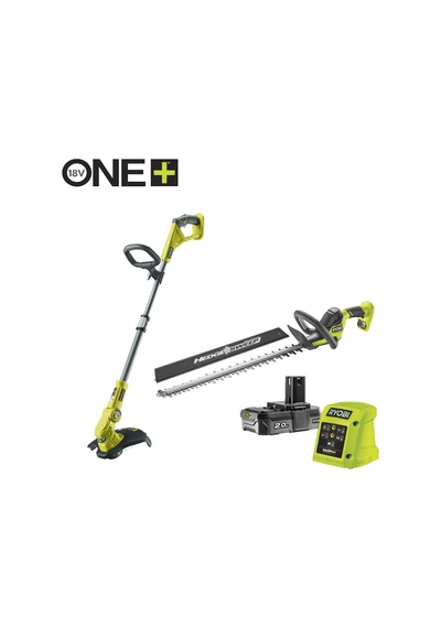 Ryobi RY18LT18HTA-120 18V 1x2.0AH Tek Akülü Set Çim Biçme + Çit Kesme Makinesi - 5133005619
